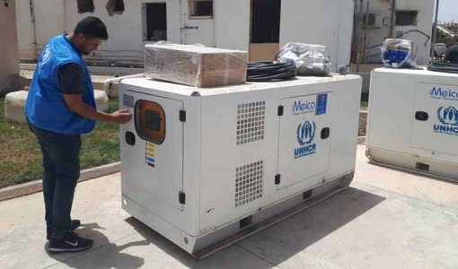 UNHCR har skickat två kraftfulla generatorer till sjukhus i Misrata för att hindra spridning av covid-19.