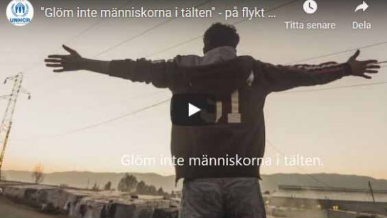 "Glöm inte människorna i tälten" säger Hani om är flykting från Syrien och bor i tält i Libanon.