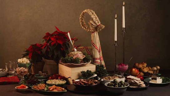 En klassiskt svenskt julbord.