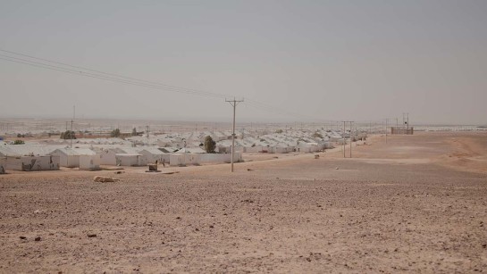 Flyktinglägret Azraq, hem till drygt 40 000 flyktingar från Syrien.